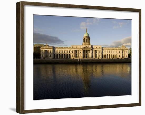 Custom House Quay on the Liffey River, Dublin, Republic of Ireland, Europe-Oliviero Olivieri-Framed Photographic Print