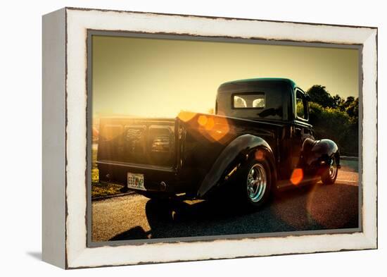 Custom Pickup at Sunset-null-Framed Stretched Canvas