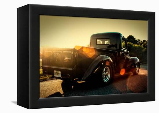 Custom Pickup at Sunset-null-Framed Stretched Canvas