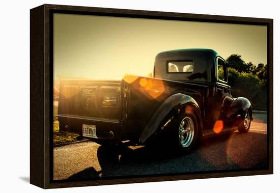 Custom Pickup at Sunset-null-Framed Stretched Canvas