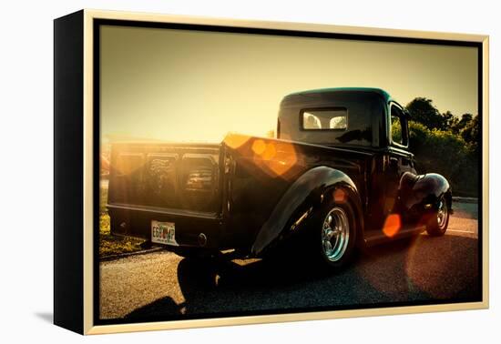 Custom Pickup at Sunset-null-Framed Stretched Canvas