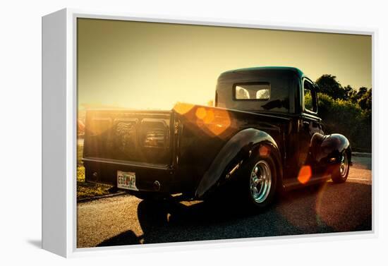 Custom Pickup at Sunset-null-Framed Stretched Canvas