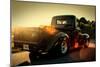 Custom Pickup at Sunset-null-Mounted Photo