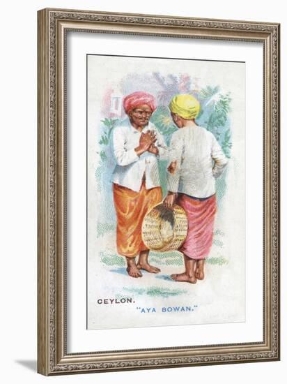 Customary Greeting in Ceylon, 1907-English School-Framed Giclee Print