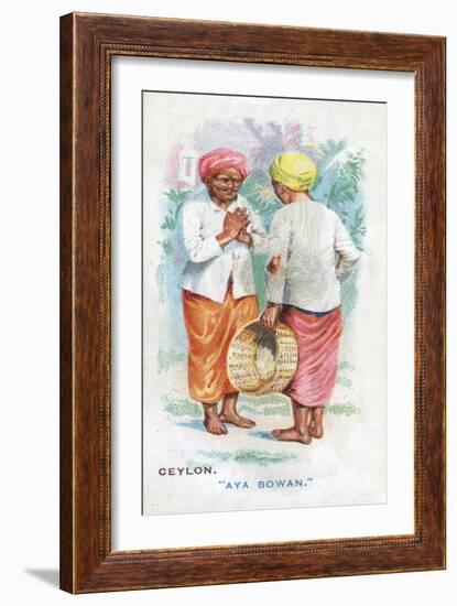 Customary Greeting in Ceylon, 1907-English School-Framed Giclee Print