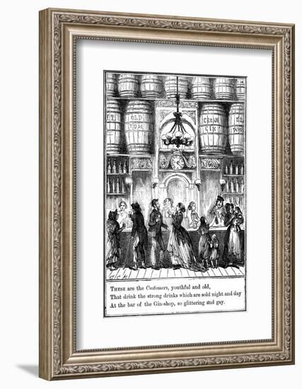 Customers from the Gin-Shop by Cruikshank-George Cruikshank-Framed Photographic Print