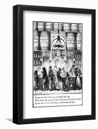 Customers from the Gin-Shop by Cruikshank-George Cruikshank-Framed Photographic Print