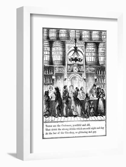 Customers from the Gin-Shop by Cruikshank-George Cruikshank-Framed Photographic Print