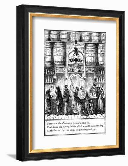 Customers from the Gin-Shop by Cruikshank-George Cruikshank-Framed Photographic Print