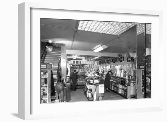 Customers in the Barnsley Co-Ops Sports Department, South Yorkshire, 1957-Michael Walters-Framed Photographic Print