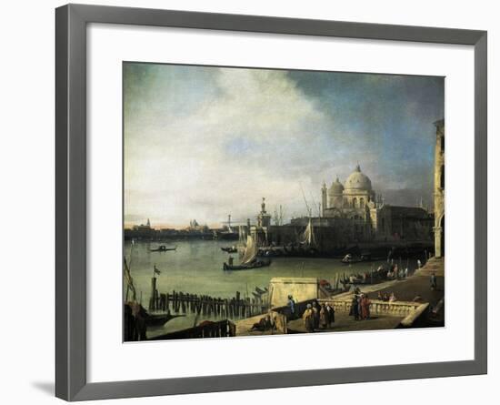 Customs and Salute Church in Venice, 1726-1728-Giovanni Antonio Canal-Framed Giclee Print