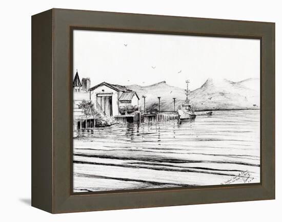 Customs Boat at Oban, 2007-Vincent Alexander Booth-Framed Premier Image Canvas