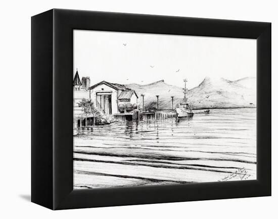 Customs Boat at Oban, 2007-Vincent Alexander Booth-Framed Premier Image Canvas