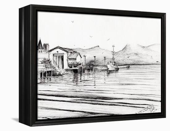 Customs Boat at Oban, 2007-Vincent Alexander Booth-Framed Premier Image Canvas