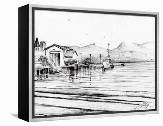 Customs Boat at Oban, 2007-Vincent Alexander Booth-Framed Premier Image Canvas