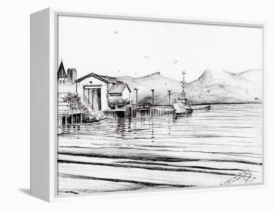 Customs Boat at Oban, 2007-Vincent Alexander Booth-Framed Premier Image Canvas