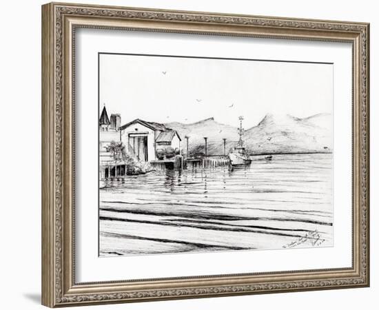 Customs Boat at Oban, 2007-Vincent Alexander Booth-Framed Giclee Print