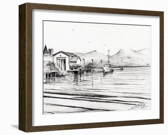 Customs Boat at Oban, 2007-Vincent Alexander Booth-Framed Giclee Print