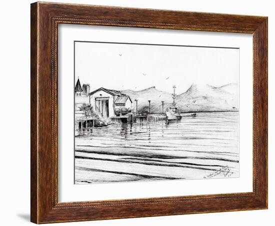 Customs Boat at Oban, 2007-Vincent Alexander Booth-Framed Giclee Print