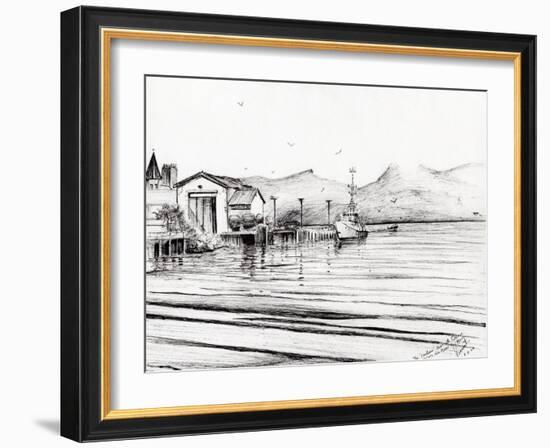 Customs Boat at Oban, 2007-Vincent Alexander Booth-Framed Giclee Print