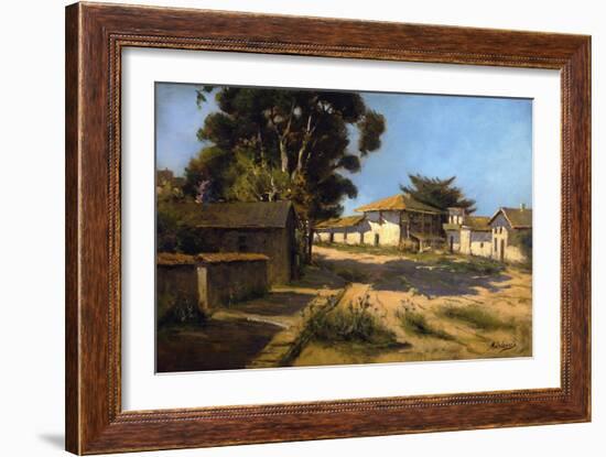 Customs House Monterey-Manuel Valencia-Framed Art Print