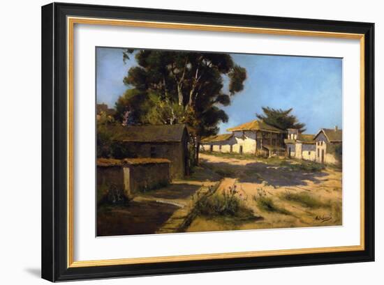 Customs House Monterey-Manuel Valencia-Framed Art Print