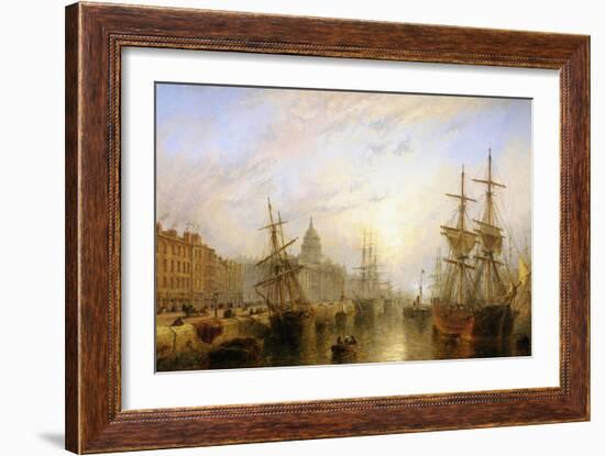 Customs House Quay, Dublin-Claude T. Stanfield Moore-Framed Giclee Print