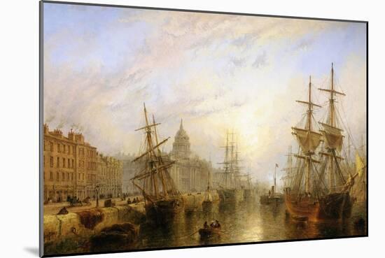 Customs House Quay, Dublin-Claude T. Stanfield Moore-Mounted Giclee Print