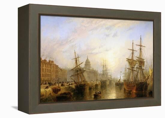 Customs House Quay, Dublin-Claude T. Stanfield Moore-Framed Premier Image Canvas