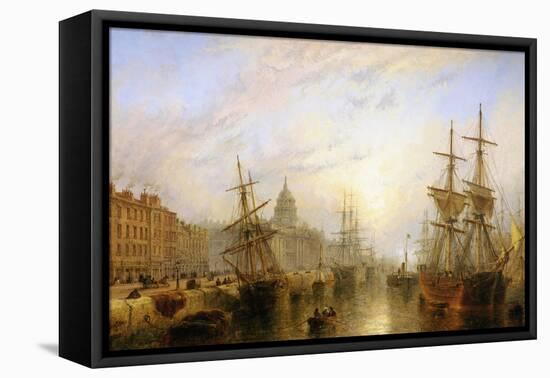 Customs House Quay, Dublin-Claude T. Stanfield Moore-Framed Premier Image Canvas