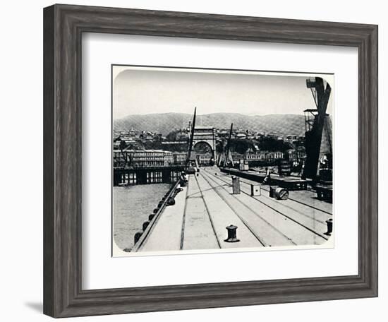 'Customs' Pier, Valparaiso', 1911-Unknown-Framed Photographic Print