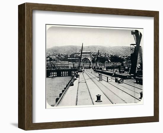 'Customs' Pier, Valparaiso', 1911-Unknown-Framed Photographic Print