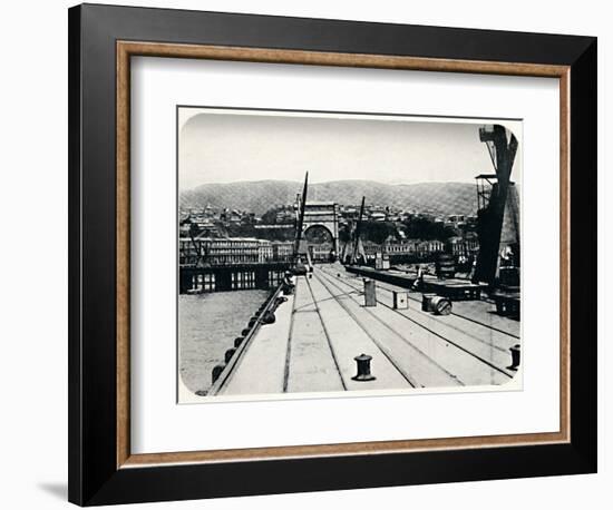 'Customs' Pier, Valparaiso', 1911-Unknown-Framed Photographic Print