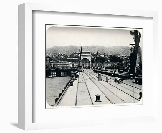 'Customs' Pier, Valparaiso', 1911-Unknown-Framed Photographic Print