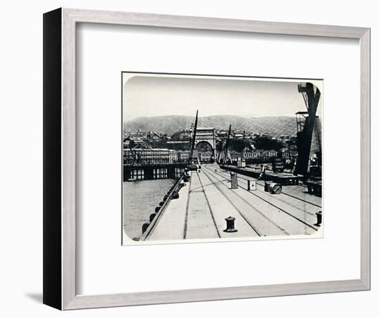 'Customs' Pier, Valparaiso', 1911-Unknown-Framed Photographic Print