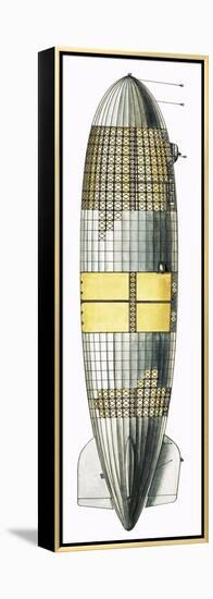 Cut-Away Drawing Showing Internal Structure of Airship-null-Framed Premier Image Canvas