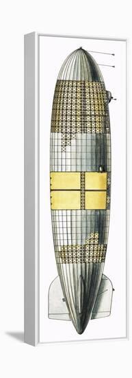 Cut-Away Drawing Showing Internal Structure of Airship-null-Framed Premier Image Canvas