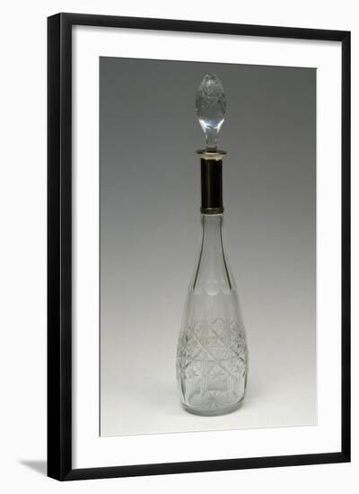 Cut Crystal Bottle with Drop-Shaped Top, Ca 1915, Italy-null-Framed Giclee Print