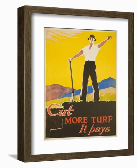 Cut More Turf it Pays-null-Framed Giclee Print
