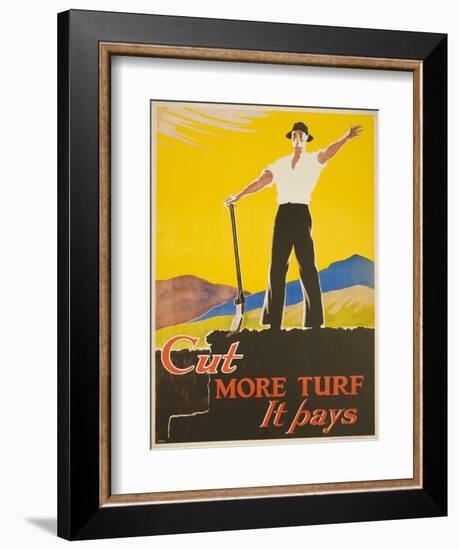 Cut More Turf it Pays-null-Framed Giclee Print