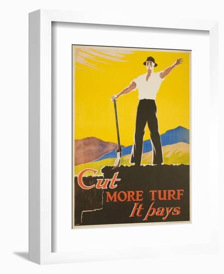 Cut More Turf it Pays-null-Framed Giclee Print