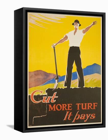 Cut More Turf it Pays-null-Framed Premier Image Canvas