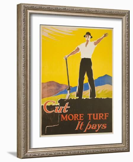 Cut More Turf it Pays-null-Framed Giclee Print