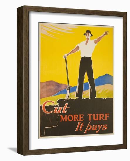 Cut More Turf it Pays-null-Framed Giclee Print