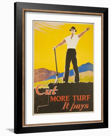 Cut More Turf it Pays-null-Framed Giclee Print