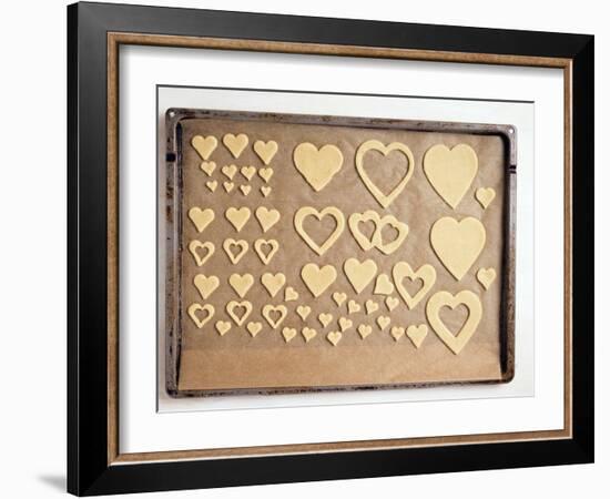 Cut-Out Biscuits on a Baking Tray-null-Framed Photographic Print