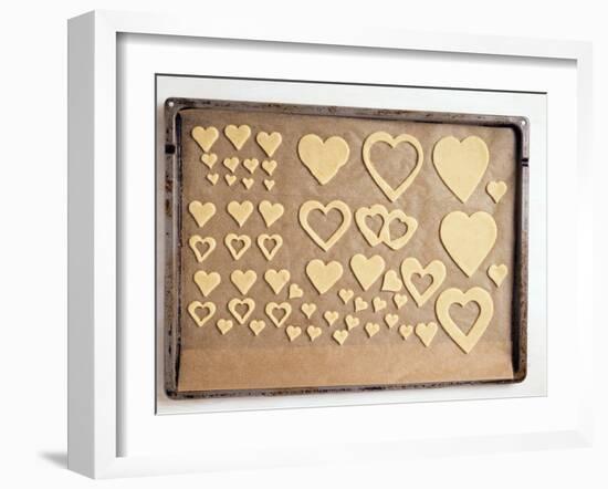 Cut-Out Biscuits on a Baking Tray-null-Framed Photographic Print