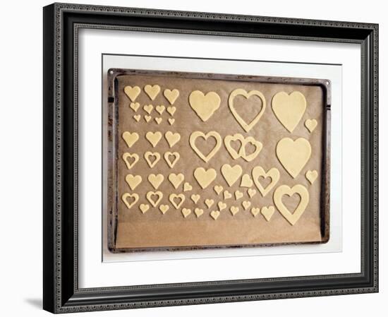 Cut-Out Biscuits on a Baking Tray-null-Framed Photographic Print
