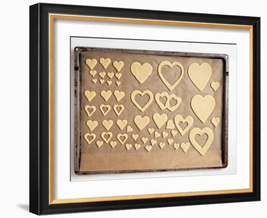 Cut-Out Biscuits on a Baking Tray-null-Framed Photographic Print