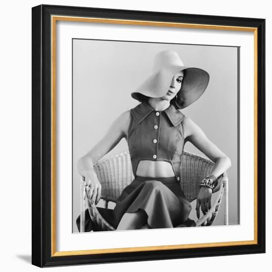 Cut Out Mid Riff Summer Dress-Yale Joel-Framed Photographic Print